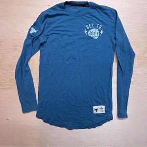 Under Armour Blood Sweat Respect The Rock Get To Work Long Sleeve Shirt Mens Sm.